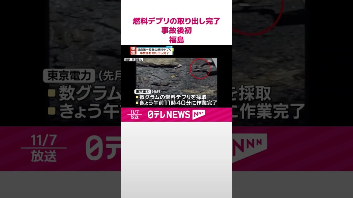 【福島第一原発】燃料デブリ…取り出し完了  事故後初  #shorts