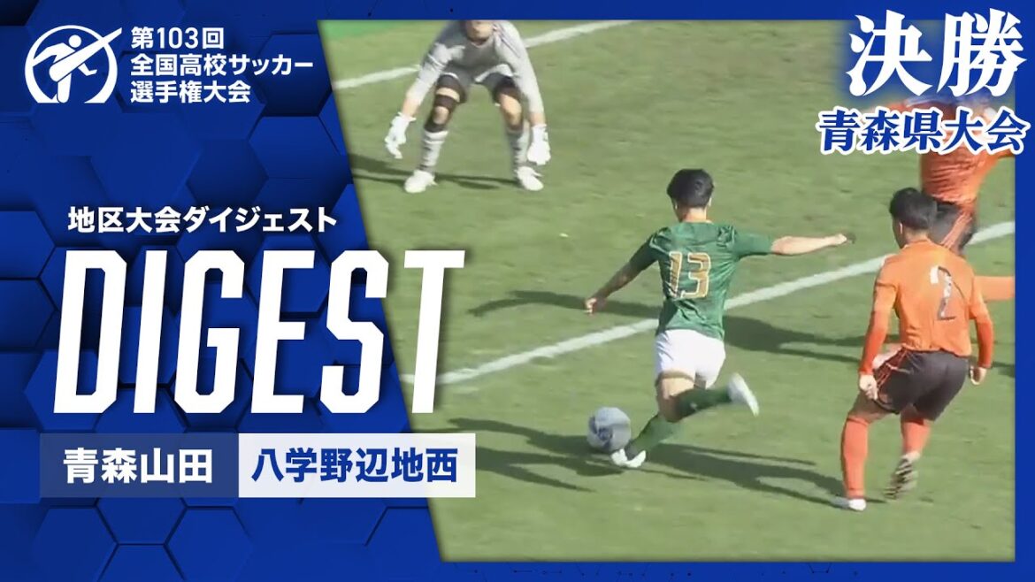 【ダイジェスト】第103回 全国高校サッカー選手権大会 青森県大会決勝 青森山田vs八学野辺地西