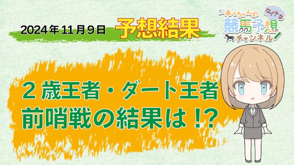 【予想結果】11月9日中央競馬　東京・京都・福島　予想結果の的中率・回収率