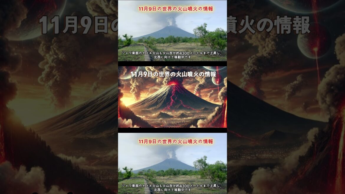 11月9日の世界の火山噴火の情報