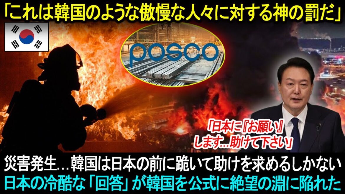 【速報】災害発生…韓国は日本の前に跪いて助けを求めるしかない。日本の冷酷な「回答」が韓国を公式に絶望の淵に陥れた