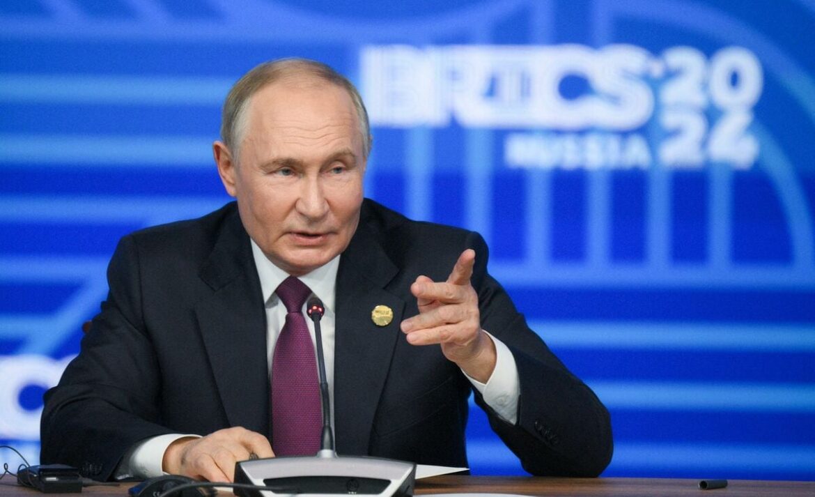 BRICS首脳会議で会見するロシアのプーチン大統領（提供：Alexey Filippov/BRICS-RUSSIA2024.RU Host Photo Agency/ロイター/アフロ）