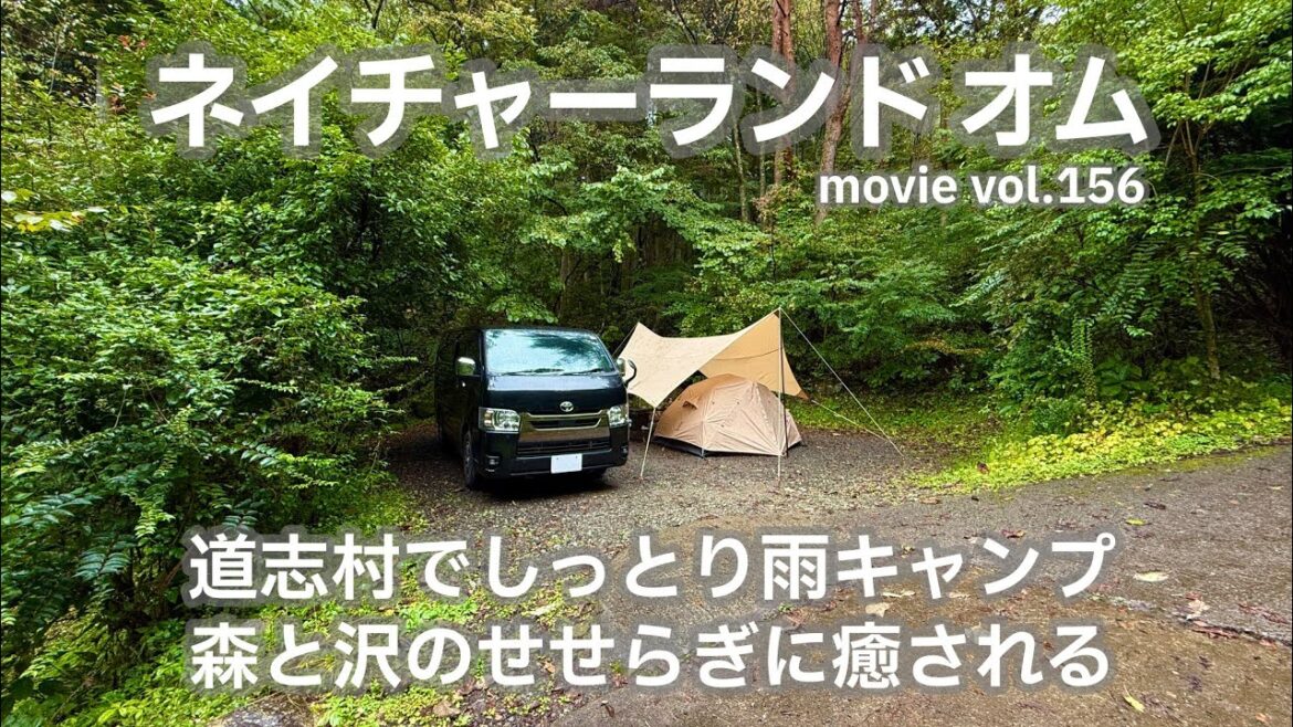 20241018山梨県【ネイチャーランド_オム】道志村でしっとり雨キャンプ。森と沢のせせらぎに癒される。
