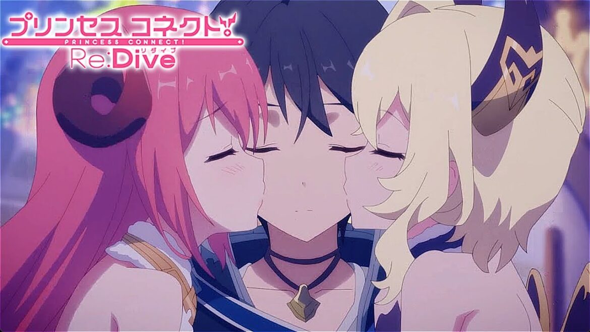 【プリコネR】 アニメーション 騎士くんにキスをする悪魔イオ先生とライラエル