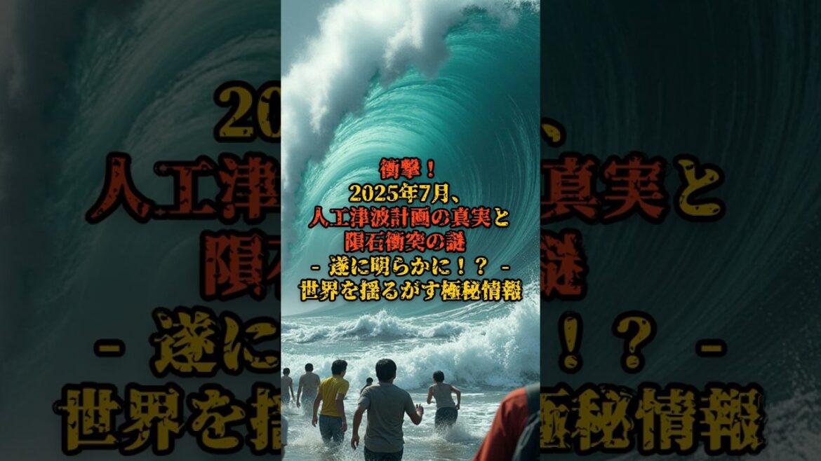 衝撃！2025年7月、人工津波計画の真実と隕石衝突の謎？世界を揺るがす極秘情報が明らかに【 都市伝説 ミステリー 予言 警告 】【予告編】