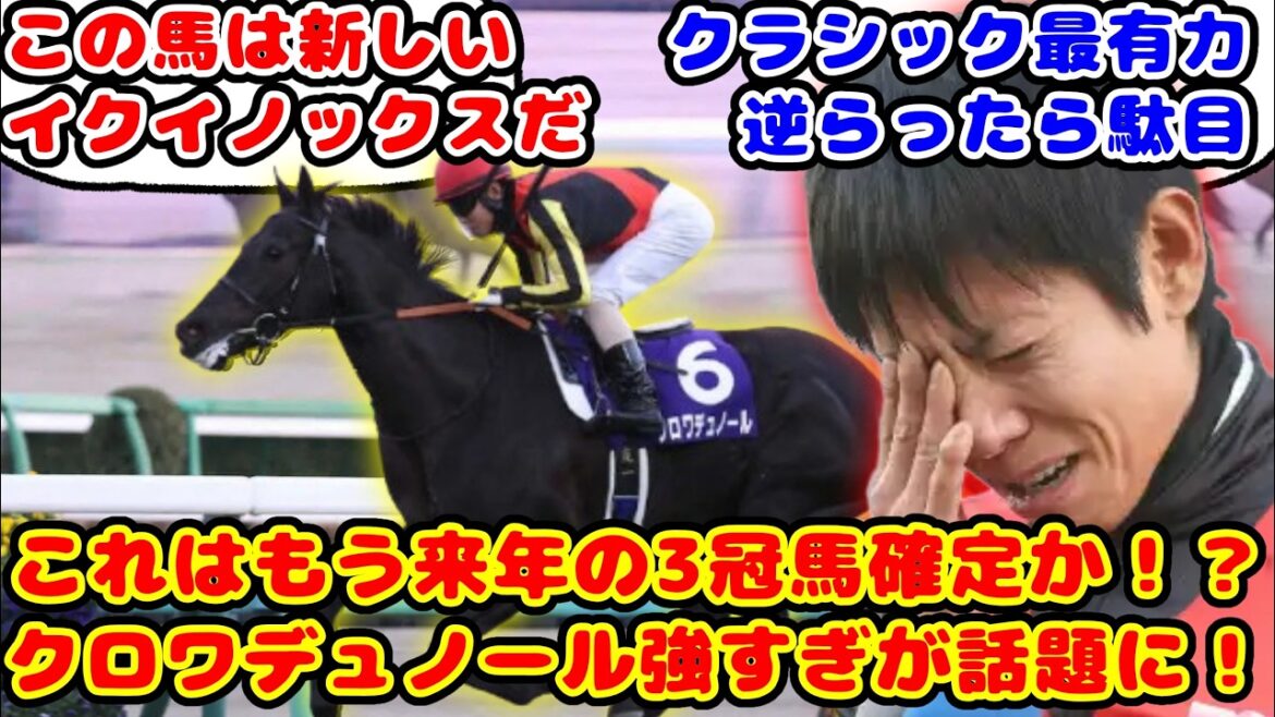 【競馬】来年のクラシック最有力！クロワデュノール強すぎが話題に！！【競馬の反応集】