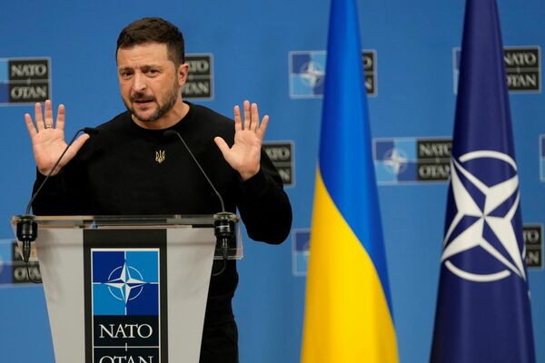 NATO本部を訪問したウクライナのゼレンスキー大統領（2024年10月17日）