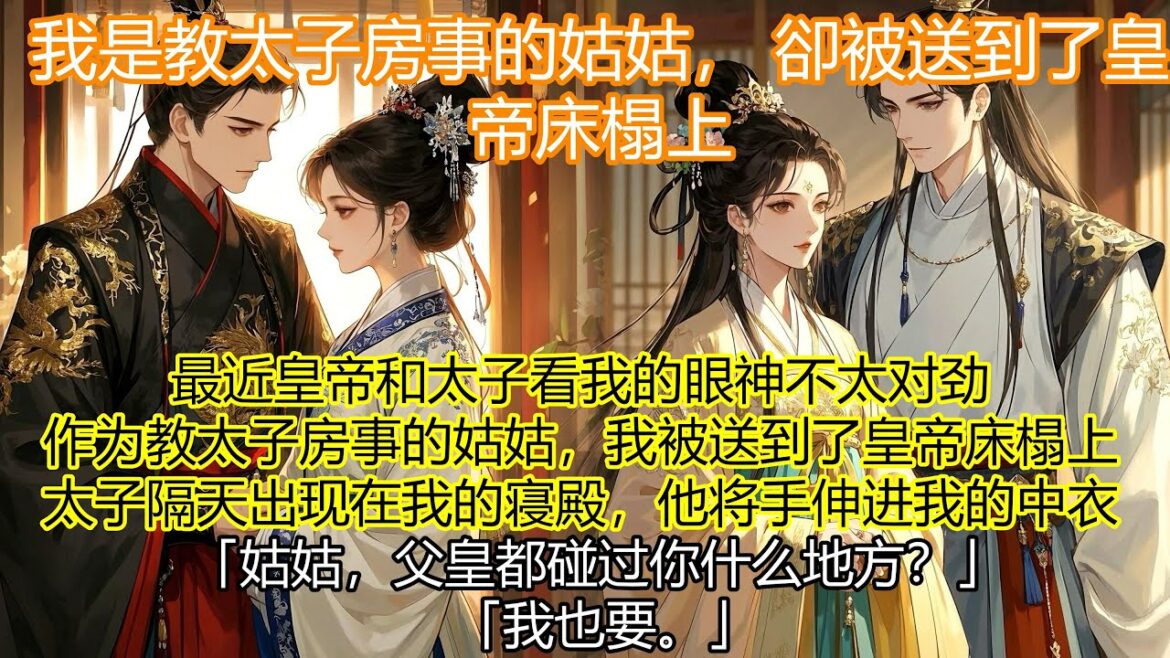 作為教太子房事的姑姑，我被送到了皇帝床榻上。 太子隔天出現在我的寢殿，他將手伸進我的中衣：「姑姑，父皇都碰過你什麼地方？我也要。」 #大女主 #奪權 #古風 #小說