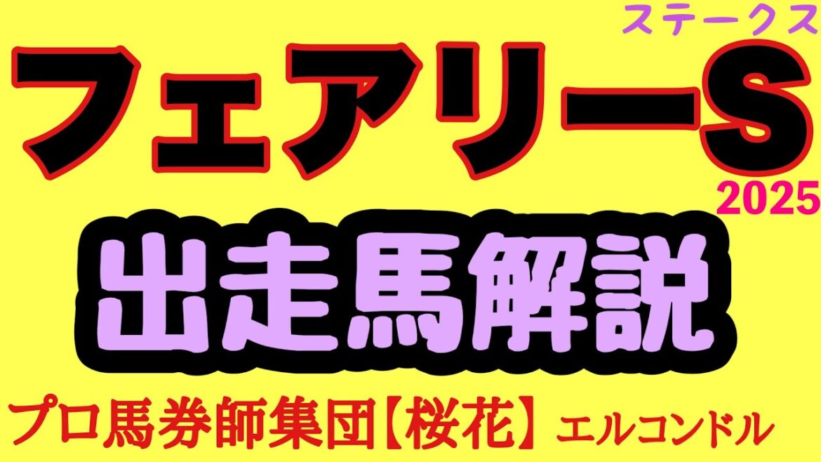 エルコンドル氏のフェアリーステークス2025出走馬解説！！今年は実力拮抗を示すかのように抽選対象が23頭！どの馬にもチャンスがありそうな難解なレース！
