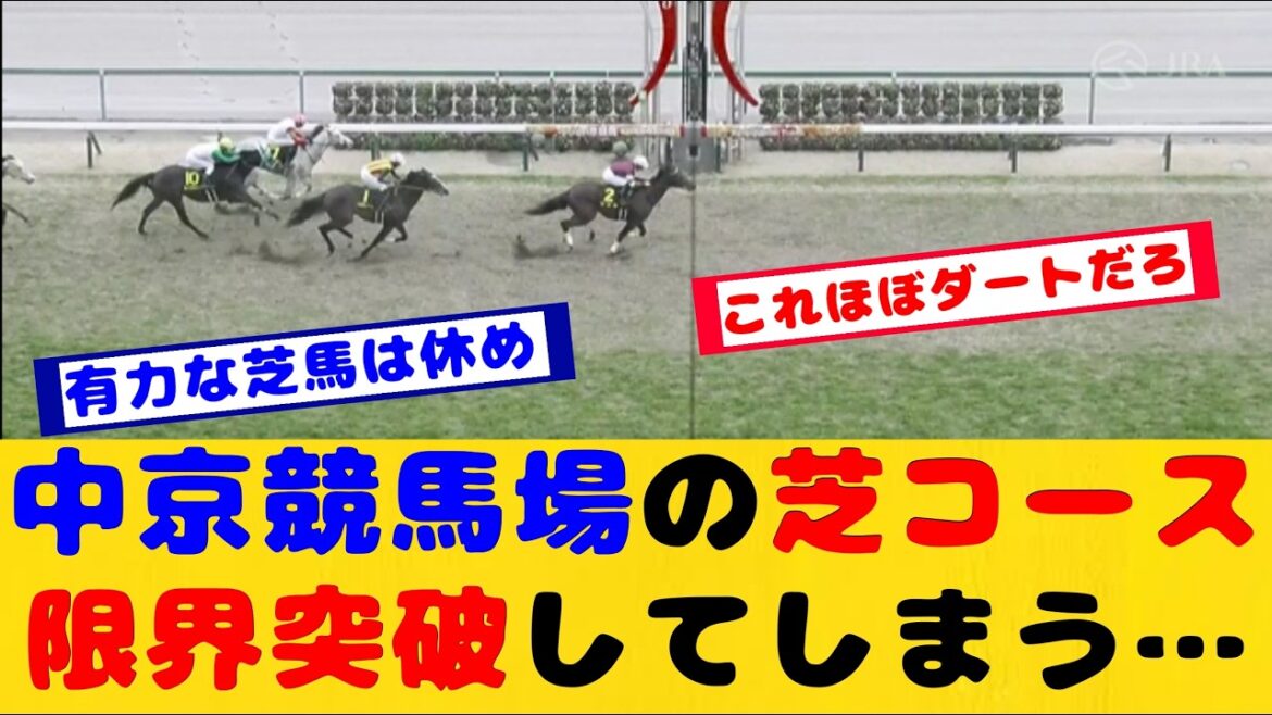 【競馬】中京競馬場の芝コースが酷使された結果 ダートみたいになってしまうが話題に！！【競馬の反応集】