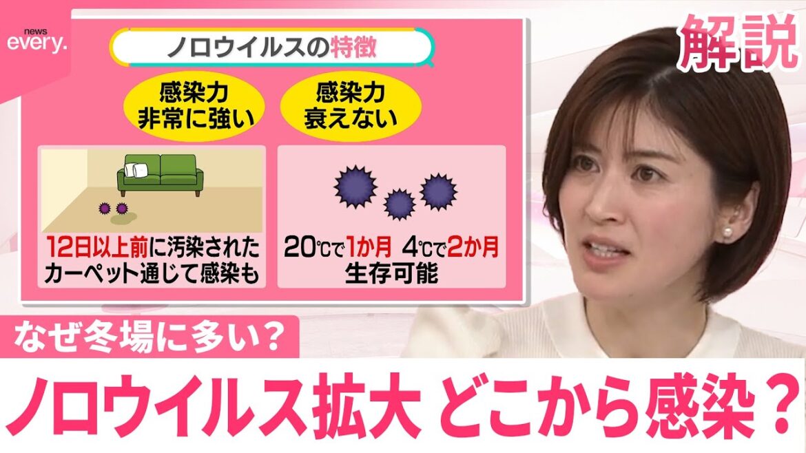 【なぜ】冬場に多い？ノロウイルス  アルコール消毒は“効果なし”  主な感染経路、注意すべきは…？【みんなのギモン】