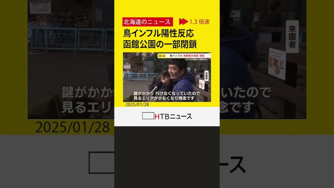 函館市　カラスの死骸から鳥インフル陽性反応　市が函館公園を一部閉鎖