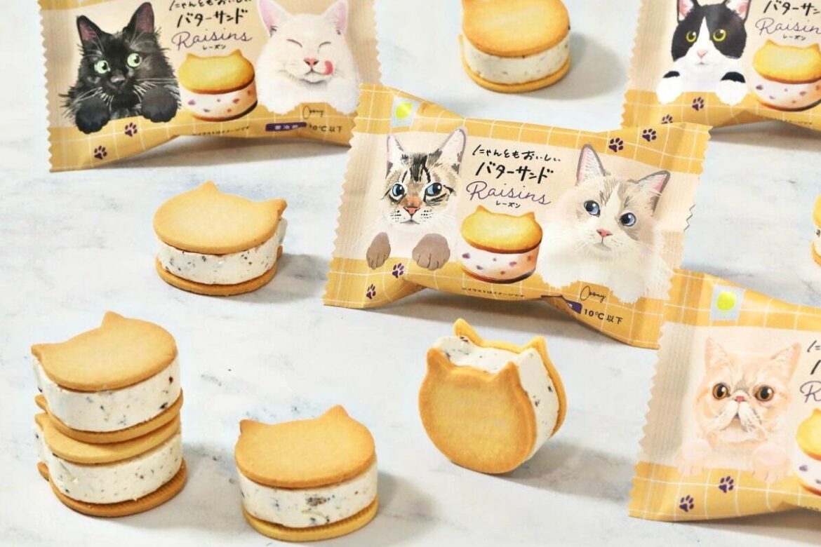 「ねこねこ」初のねこ型レーズンバターサンド＆“とらねこ模様”のキャラメルアップルチーズケーキ - Fashion Press