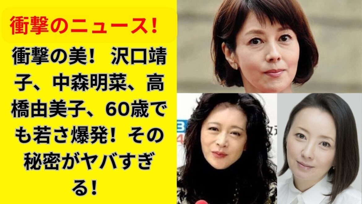 60歳で衝撃！ 沢口靖子、中森明菜、高橋由美子が還暦美女ランキングで圧倒的な美しさ！