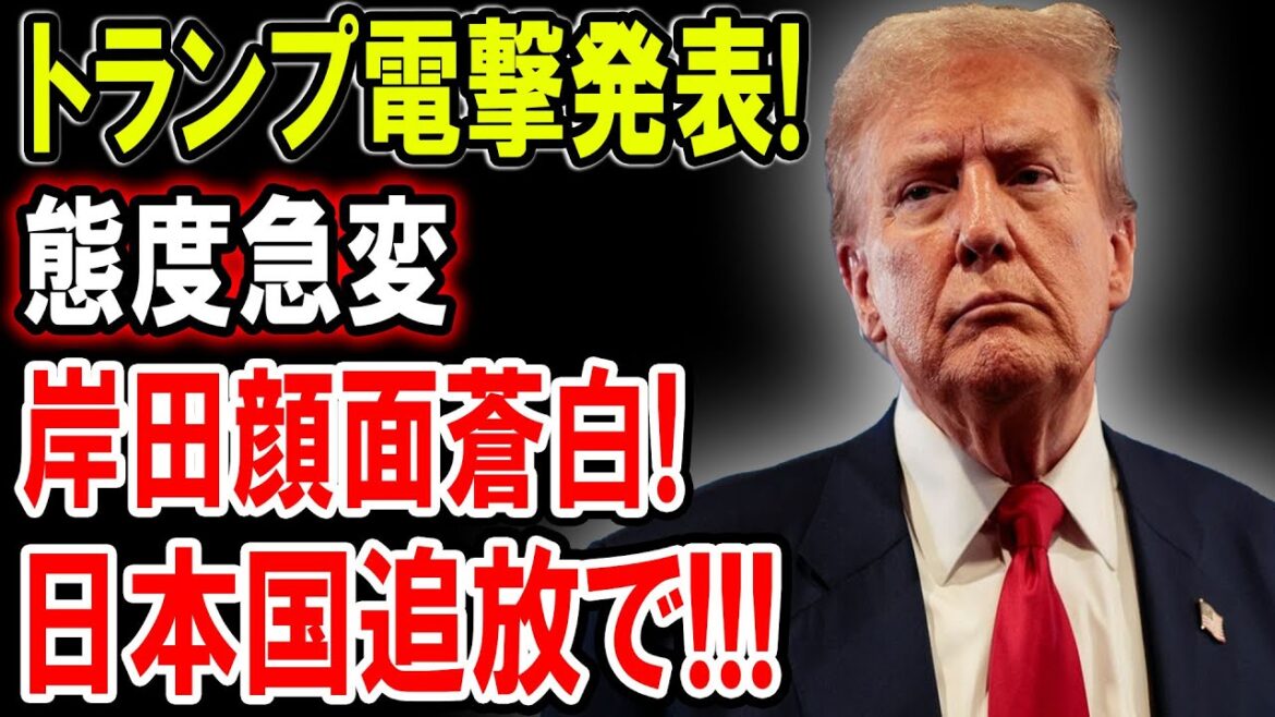 【岸田文雄】トランプ電撃発表!態度急変!!岸田文雄顔面蒼白!日本国追放で!!!【国民の声】
