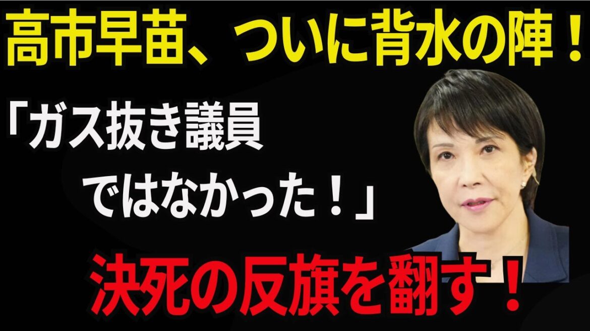 【高市早苗】「ついに自民党分裂か⁉ 高市早苗が党議拘束を破り決死の反対⁉ 夫婦別姓の裏で何が？」