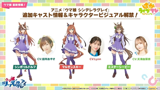画像集 No.064のサムネイル画像 / アーモンドアイやグランアレグリアなど多数の新規ウマ娘が発表に。「ウマ娘 プリティーダービー」ぱかライブTV Vol.50まとめ