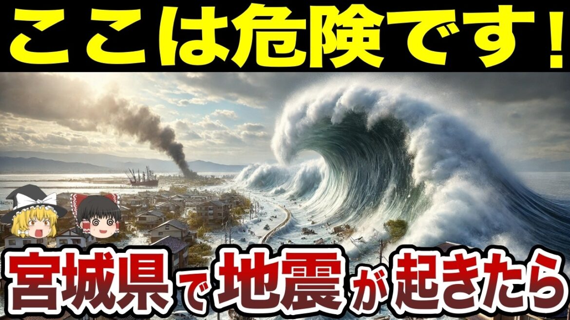 【日本地理】宮城県で地震が起きたら超危険な市町村TOP20【ゆっくり解説】