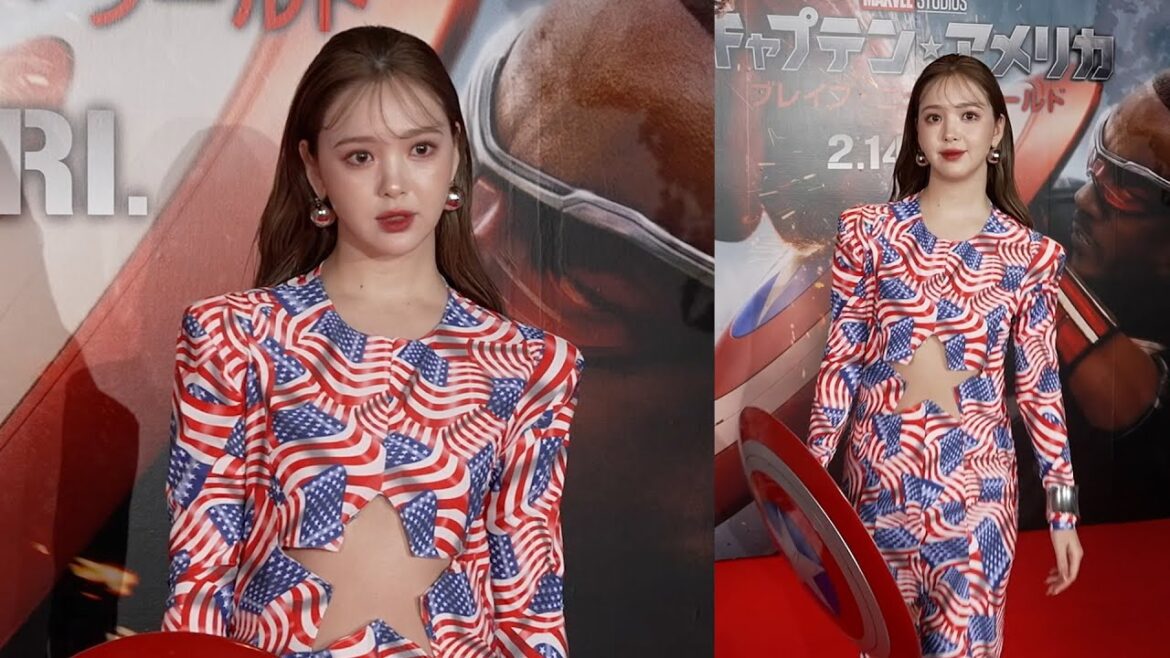藤田ニコル、大胆ウエストあらわな“星型穴開きドレス”で登場　あまりの派手さに照れ「一番意識してる」　映画『キャプテン・アメリカ：BNW』フォトコール