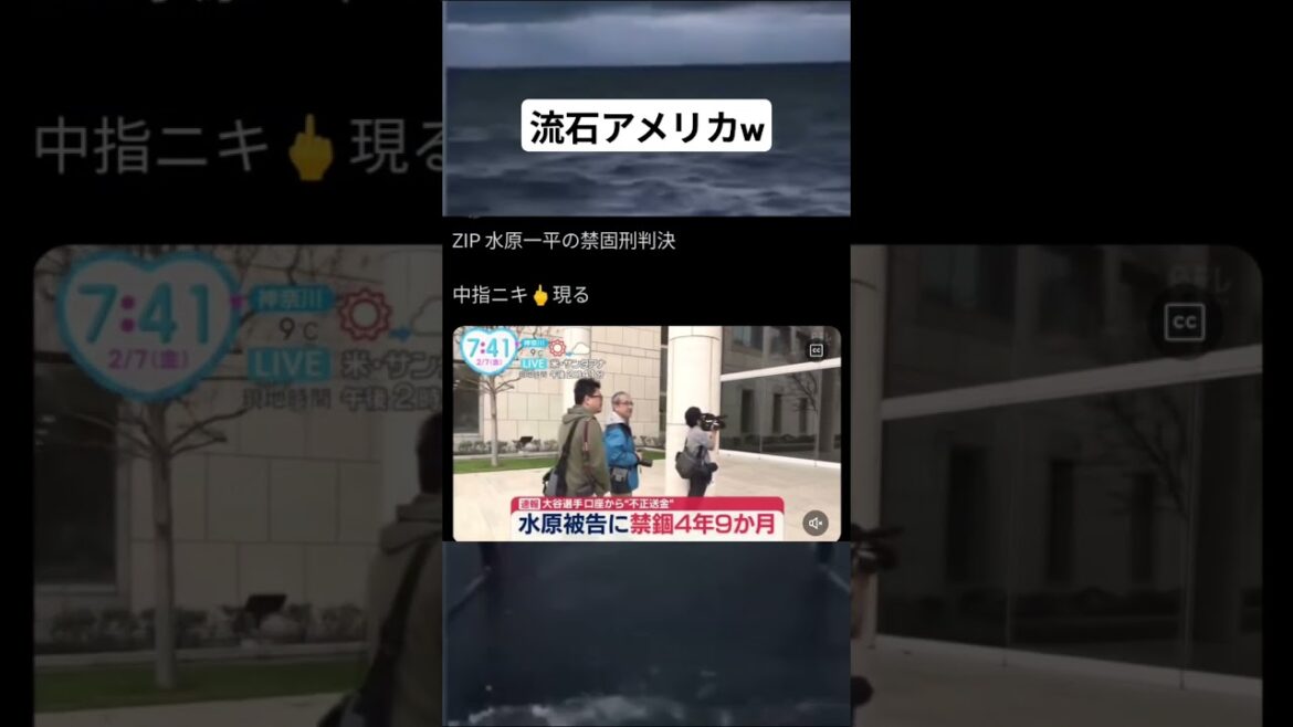 水原一平の裁判に中指ニキ現るwww #放送事故#ZIP#中指