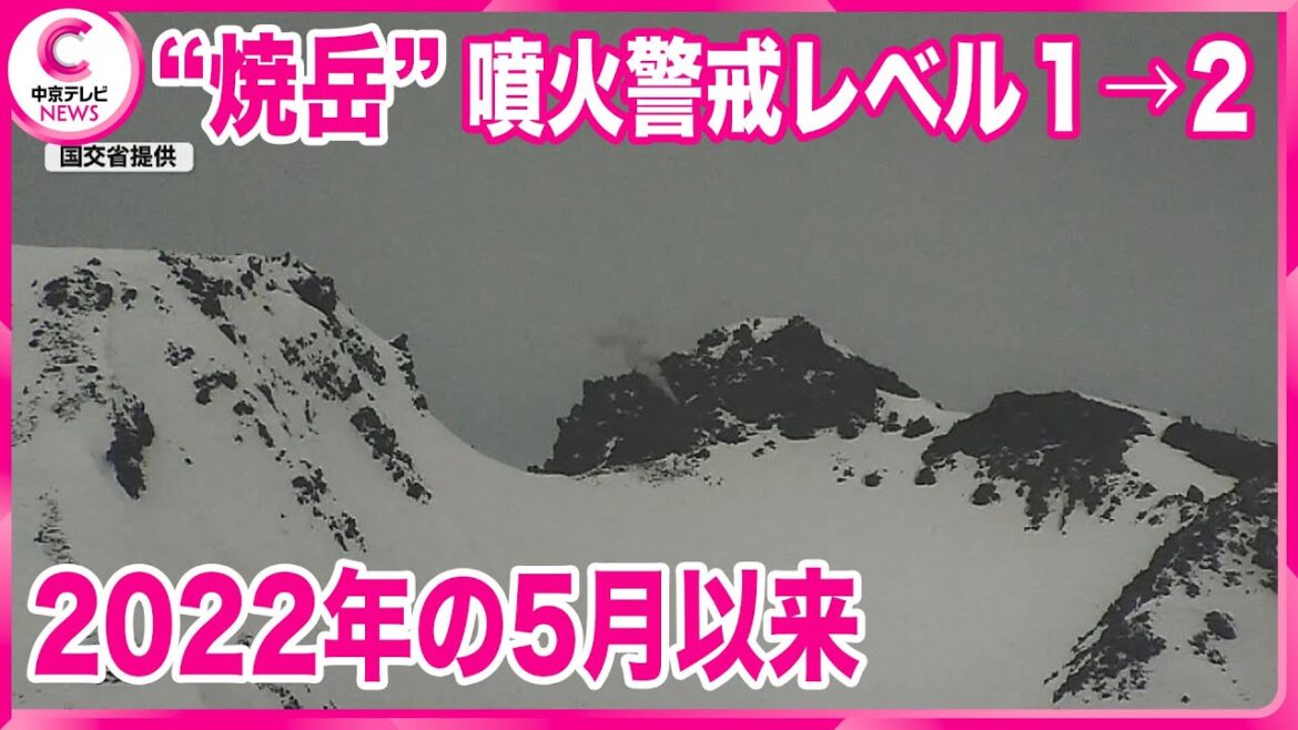 【焼岳】噴火警戒レベル「1」→ 「2」火口周辺規制に引き上げ　火口域から約1キロの範囲で噴石に警戒　気象庁