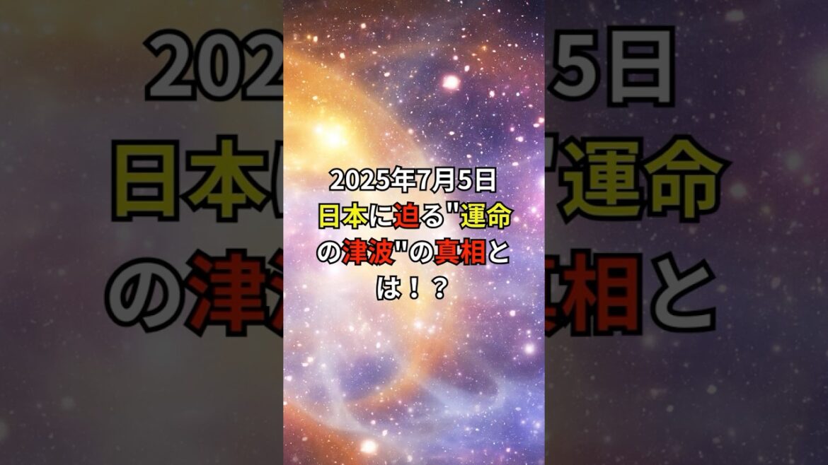 2025年7月5日、日本に迫る「運命の津波」の真相とは？【 都市伝説 予言 オカルト スピリチュアル 怪談 】 【予告編】