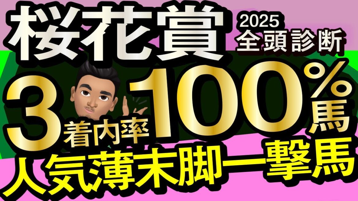 【桜花賞2025予想大会・全頭診断】3着内率100％人気薄末脚一撃馬！レースのシュミレーションしてみた！アルマヴェローチェ、エリカエクスプレス、ビップデイジー、クリノメイなど出走予定。
