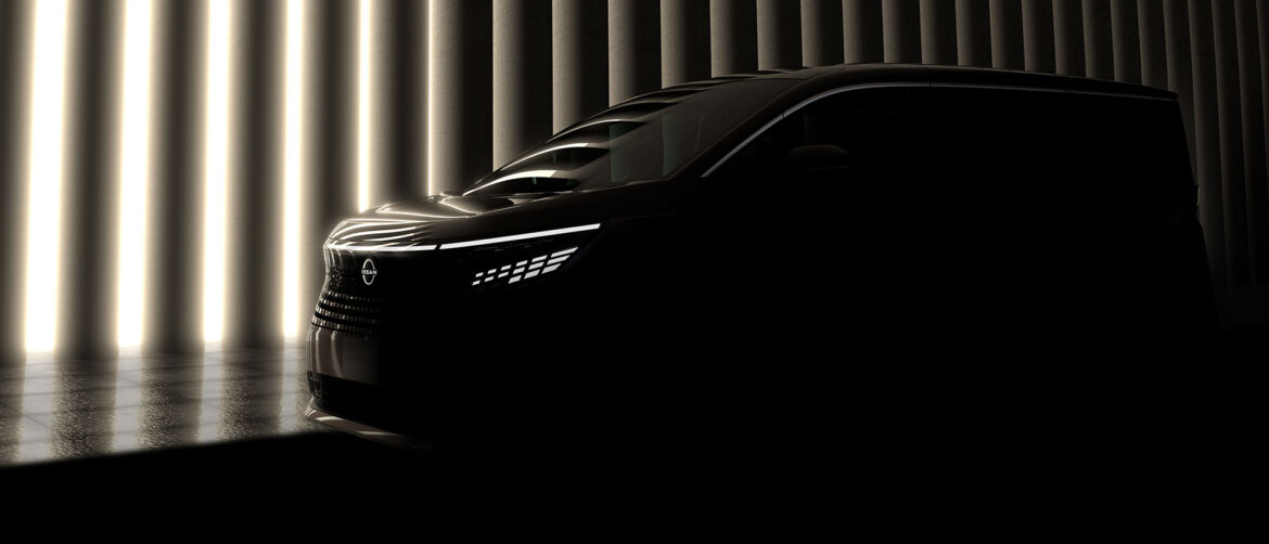 日産、新型「エルグランド」のデザインを一部公開 2025年度後半に公開、2026年度に発売を予定 - Car Watch
