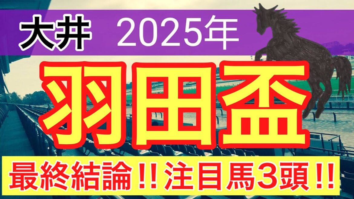 【羽田盃2025】蓮の地方競馬予想(最終結論)〜マイラーズCの完璧的中に続け