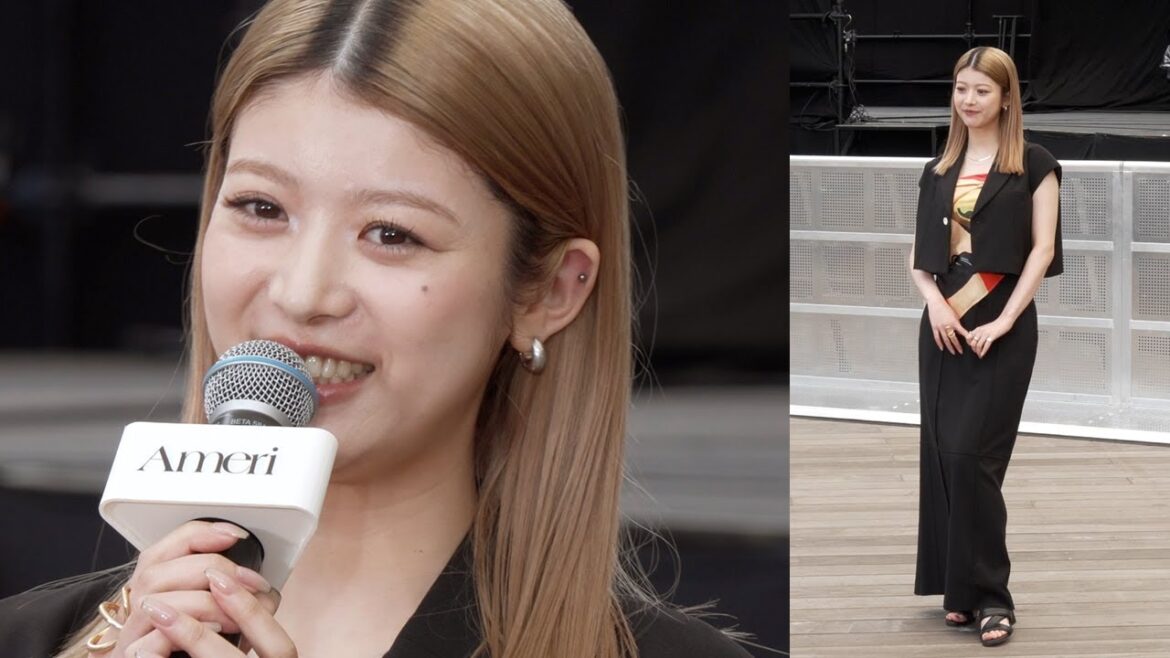 馬場ふみか、幸せマイルールは「美味しいご飯」　スカーフをインナーに上級者コーデ　#Ameri