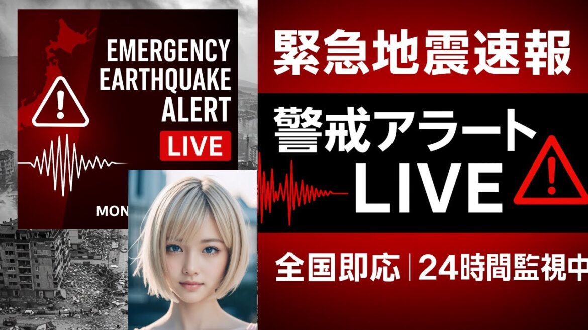 【🔴 LIVE】最新 緊急地震速報・警戒アラート⚠️｜全国リアルタイム監視中【24時間ライブ】AI ニュース ライブ 天気予報
