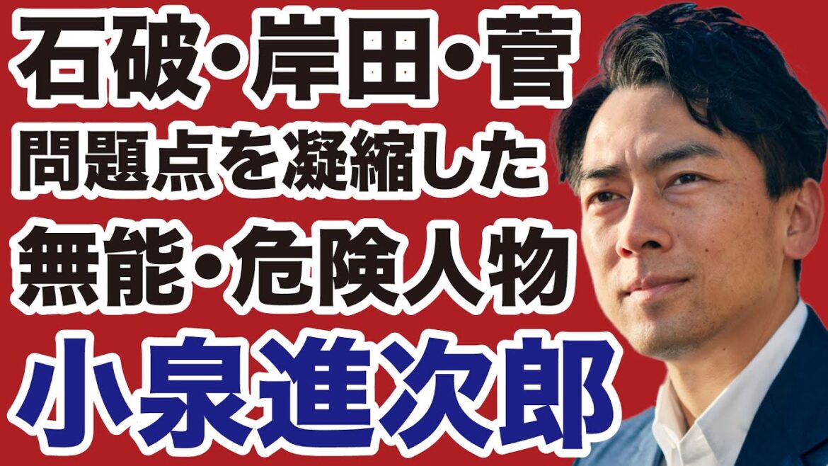 【無能】小泉進次郎は石破茂・岸田文雄・菅義偉の悪い部分を凝縮した危険人物【デイリーWiLL】