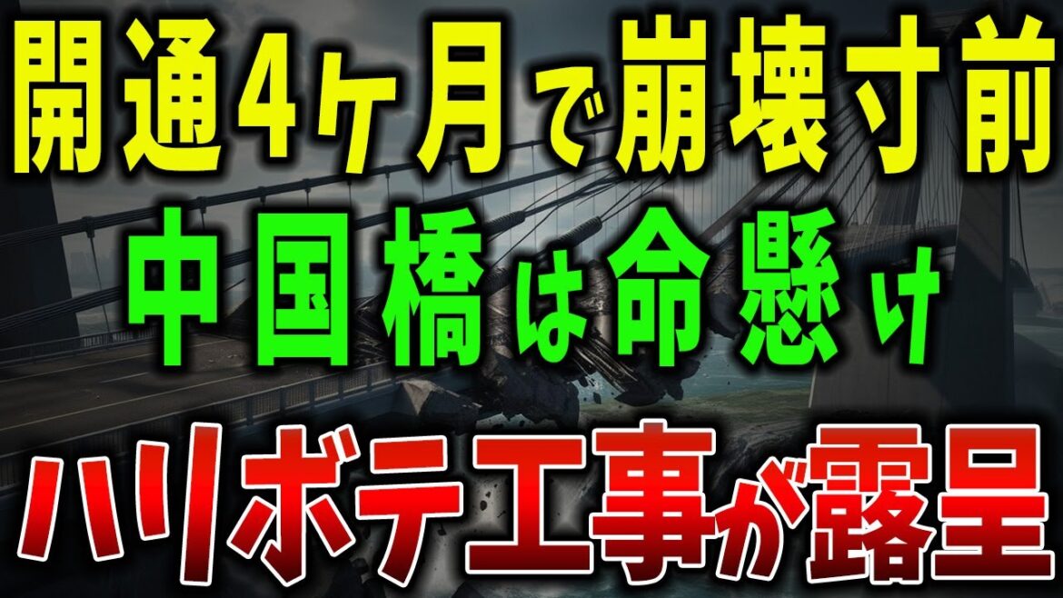 【衝撃映像】開通わずか4ヶ月で崩壊危機！中国「世界最長橋」の決定的瞬間を専門家が徹底分析！日本の橋との「致命的な設計差」に海外騒然…政府隠蔽の真相と次に崩れる可能性のあるインフラとは？【ゆっくり解説】