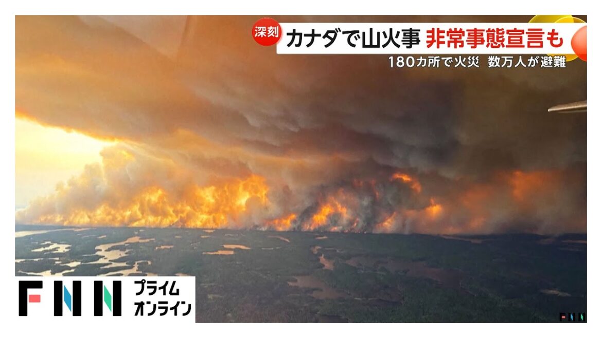 カナダで山火事　数万人が避難　非常事態宣言も…“制御できない”全土180カ所超で火災
