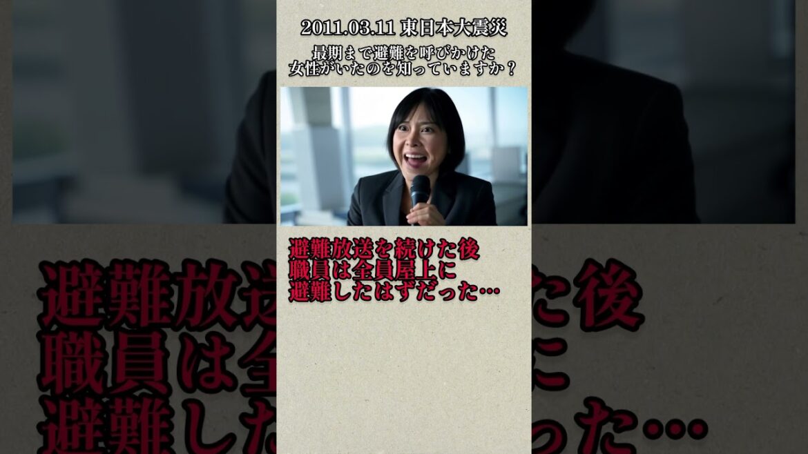【東日本大震災】最期まで避難を呼びかけた女性がいたのをご存知ですか？美談で終わらせてはならない。 #東日本大震災 #震災 #実話