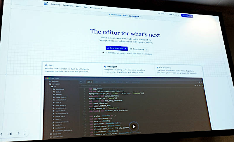 エディターを拡張する部分にWebAssemblyを使っているZed