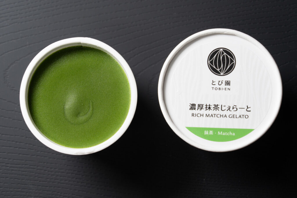「とび園（TOBI‐EN）」の抹茶ジェラートの画像