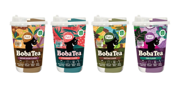 本格タピオカドリンクがレンジで作れる、台湾発「プーリータピオカドリンク（BobaTea）」黒糖、ストロベリー、抹茶、タロ