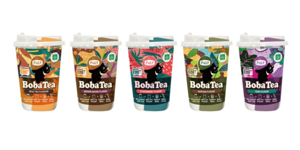 本格タピオカドリンクがレンジで作れる、台湾発「プーリータピオカドリンク（BobaTea）」ミルクティ、黒糖、ストロベリー、抹茶、タロ
