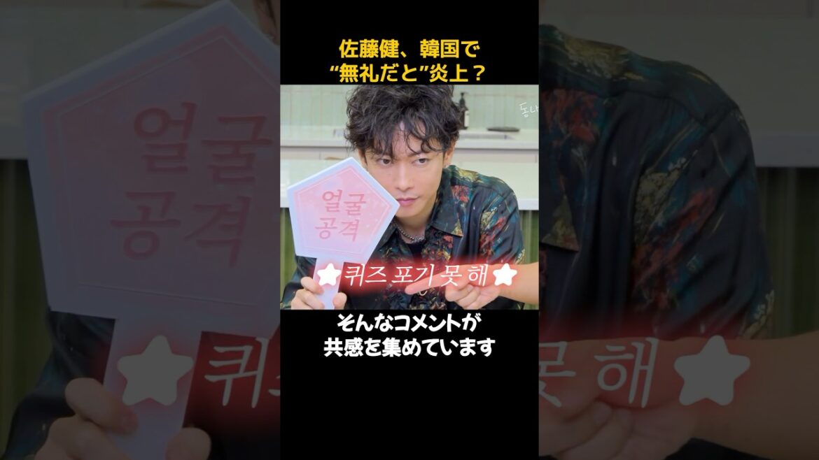 佐藤健、韓国で“無礼だと”炎上？