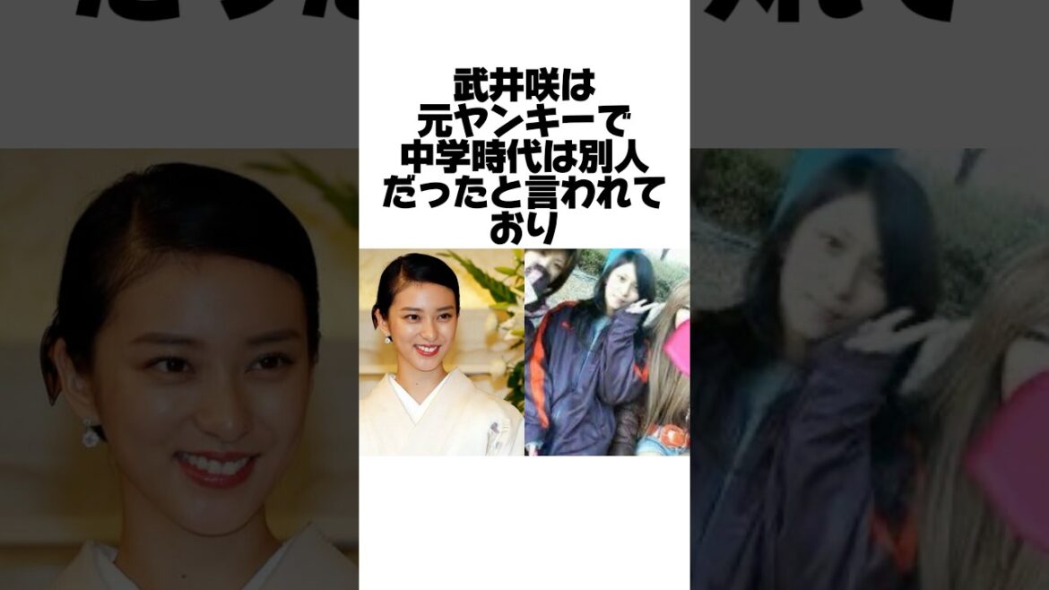 実は超ヤンキーだった武井咲の学生時代