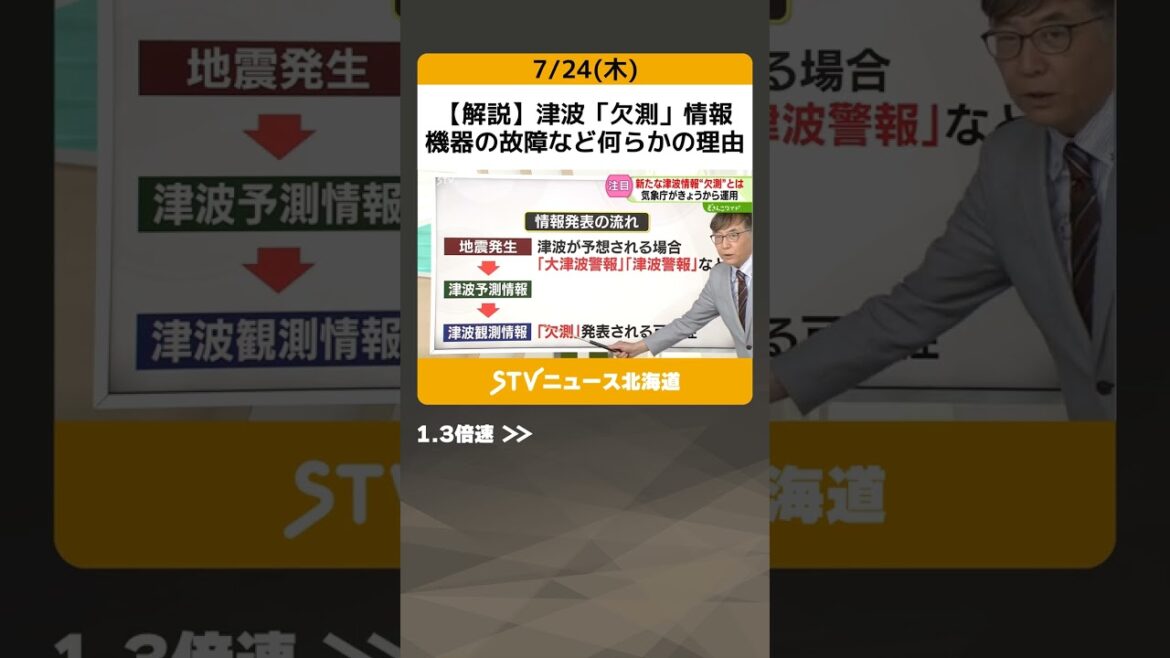【解説】津波「欠測」情報　機器の故障など何らかの理由　大きな津波が来襲している可能性も #shorts