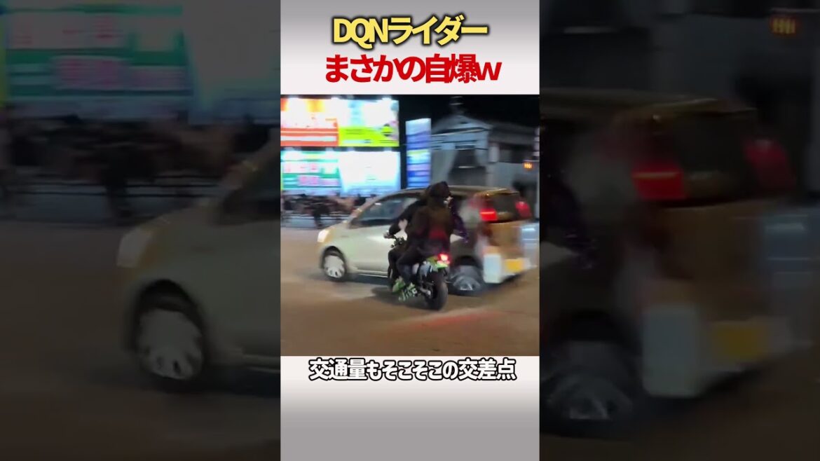 【放送事故】思わず二度見！バカ者がコケて逃げる爆笑ドラレコ！
