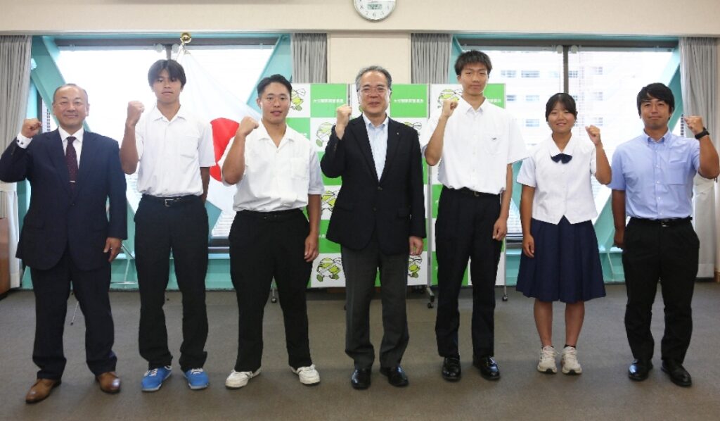 高校スポーツ国際大会「力を発揮したい」 出場選手らが大分県庁で活躍誓う – 大分のニュースなら 大分合同新聞プレミアムオンライン Gate 高校スポーツ国際大会「力を発揮したい」 出場選手らが大分県庁で活躍誓う - 大分のニュースなら 大分合同新聞プレミアムオンライン Gate