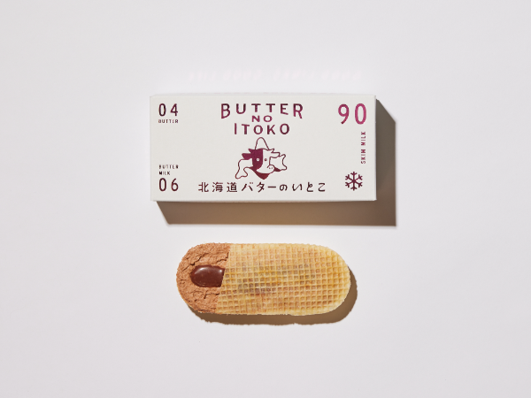 白い生地が特徴的な北海道限定の新ブランド「北海道バターのいとこ 」の定番フレーバー「チョコ」