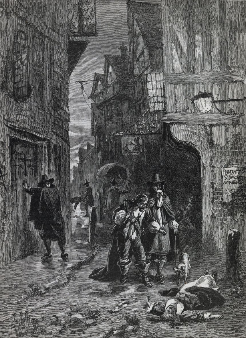 １６６５年にロンドンで発生した「大疫病」は、ペスト菌が原因だったと判明した/Universal History Archive/Getty Images