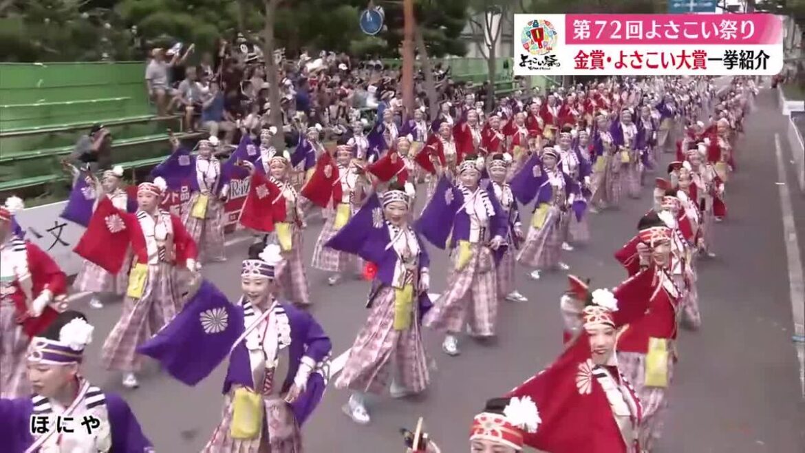 第72回よさこい祭り 金賞・よさこい大賞の演舞を紹介!【高知】(2025年8月12日掲載)|RKC NEWS NNN 共有