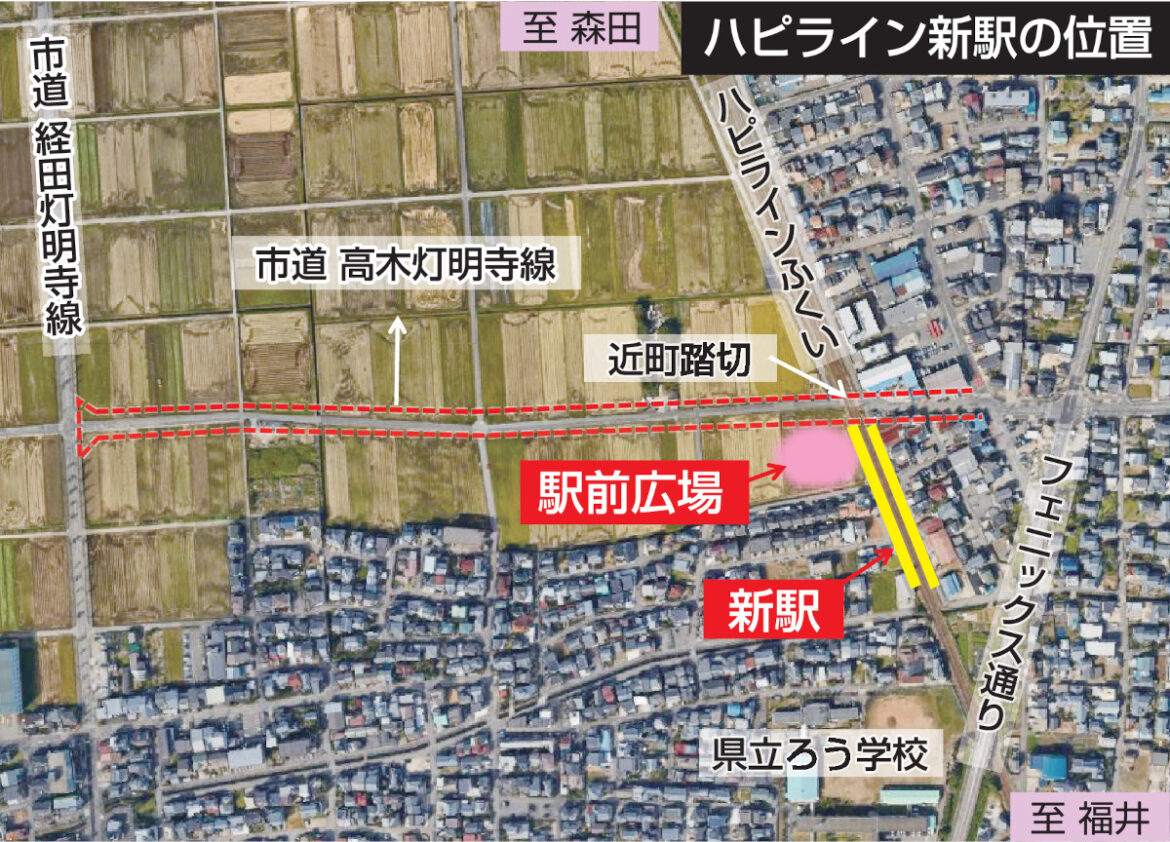 ハピライン福井－森田間の新駅の場所どこ…周辺の道路どう変わる? 福井市、整備の現在地 | 社会 | 福井のニュース - 福井新聞社