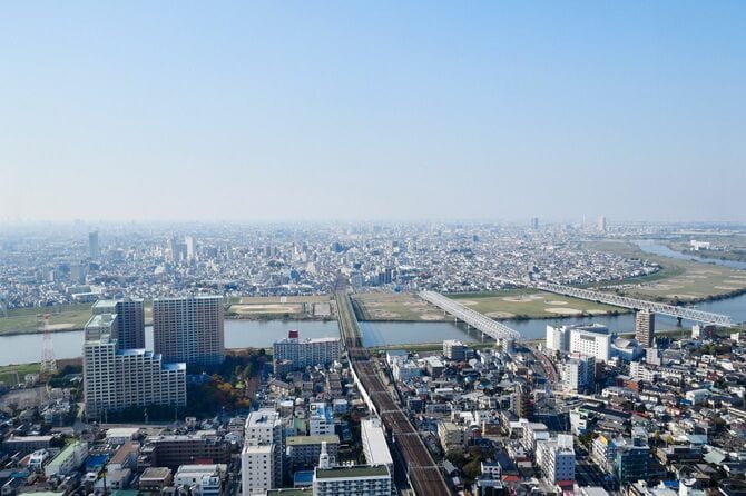 市川駅近くの展望台からの眺め