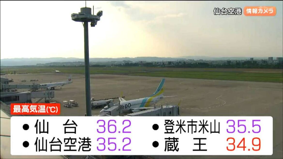 【20日午後4時現在】仙台で36.2℃を記録 宮城県内で猛暑日続く - TBS NEWS DIG